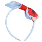 Girls Blue Floral Bow Headband, 1, hi-res