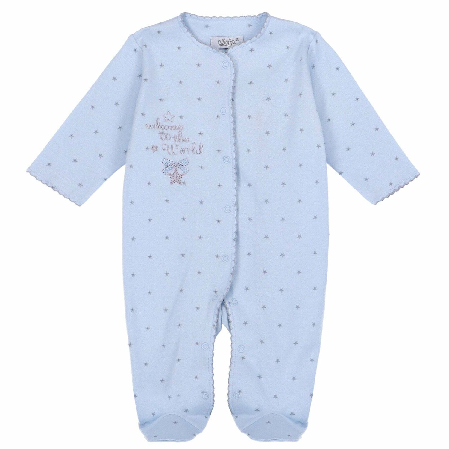 Baby Girls Pink Cotton Babygrow, 1, hi-res