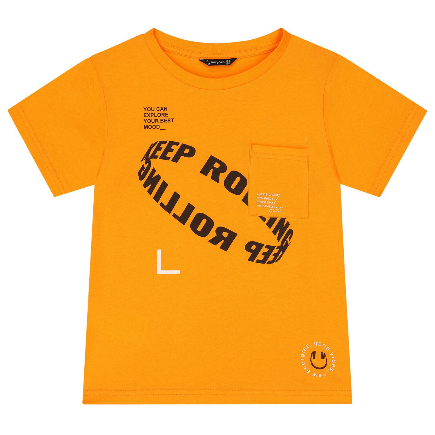 Boys Orange Print Shorts Set, 3, hi-res