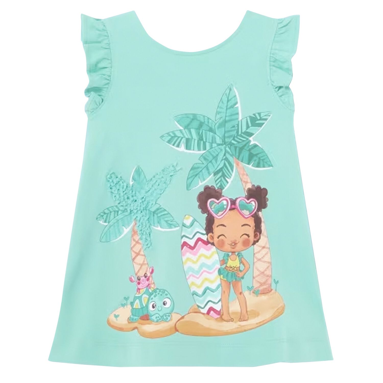 Younger Girls Aqua Dress, 1, hi-res image number null