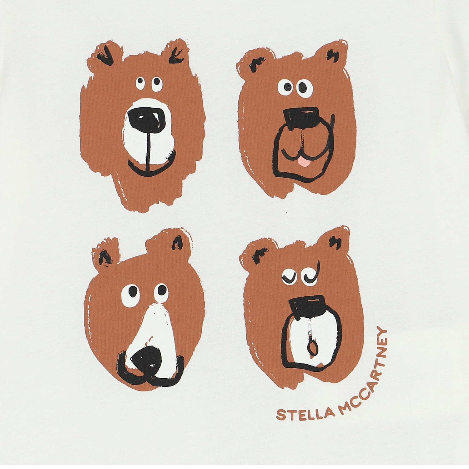 Younger Boys Ivory Bear T-Shirt, 1, hi-res