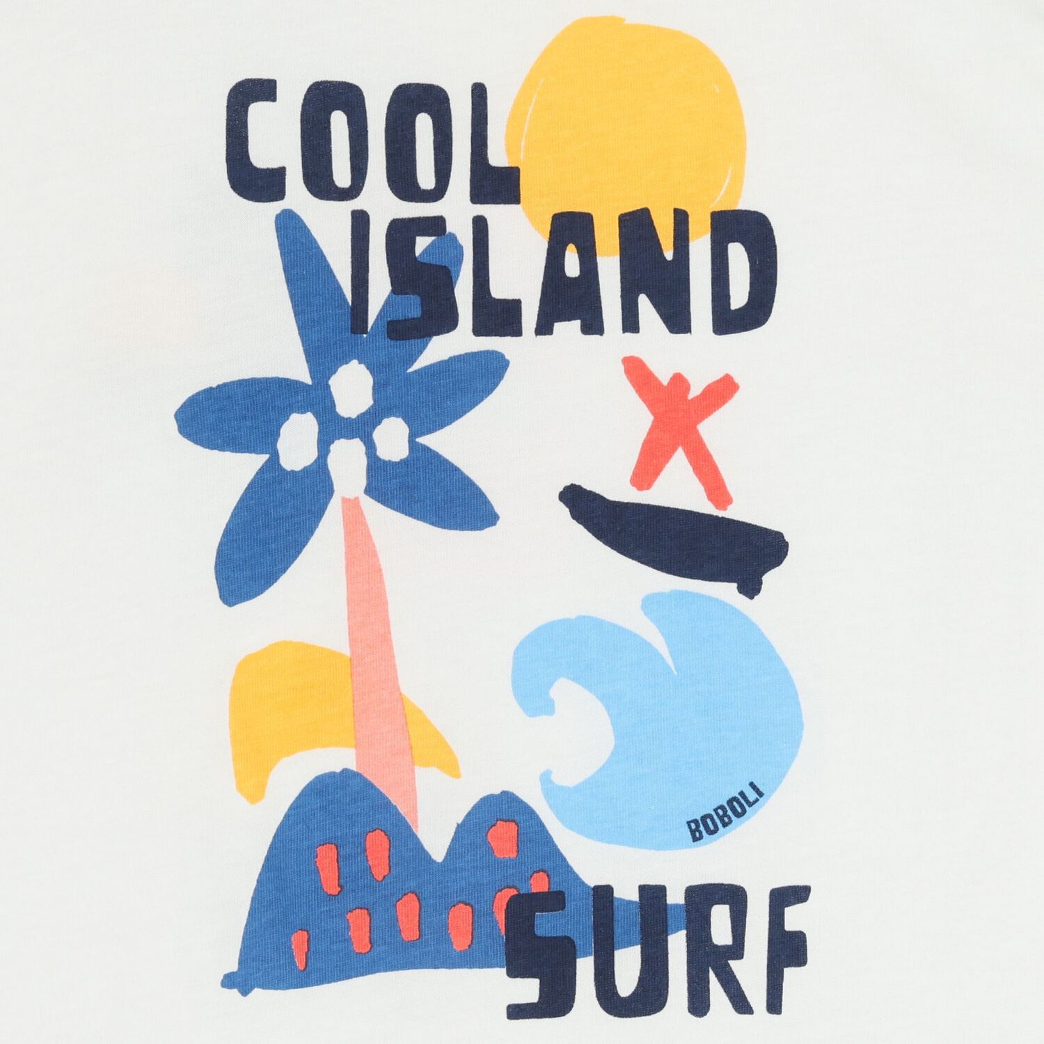 Boys White Logo Island T-Shirt, 1, hi-res