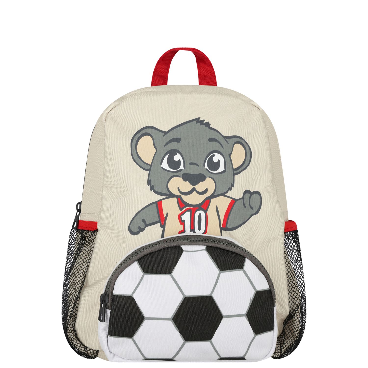 Boys Beige Tiger Backpack, 2, hi-res