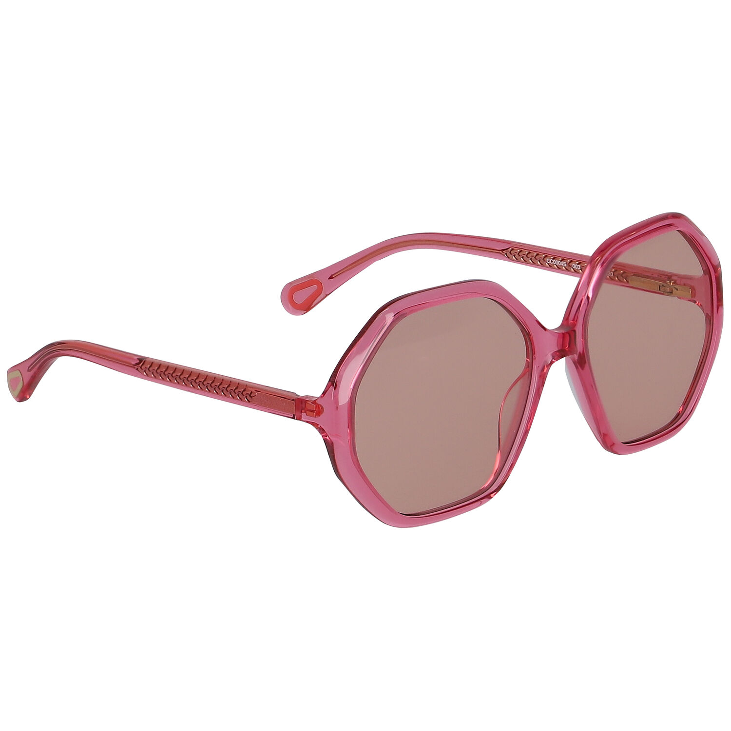 Girls Pink Hexagonal Sunglasses, 1, hi-res image number null