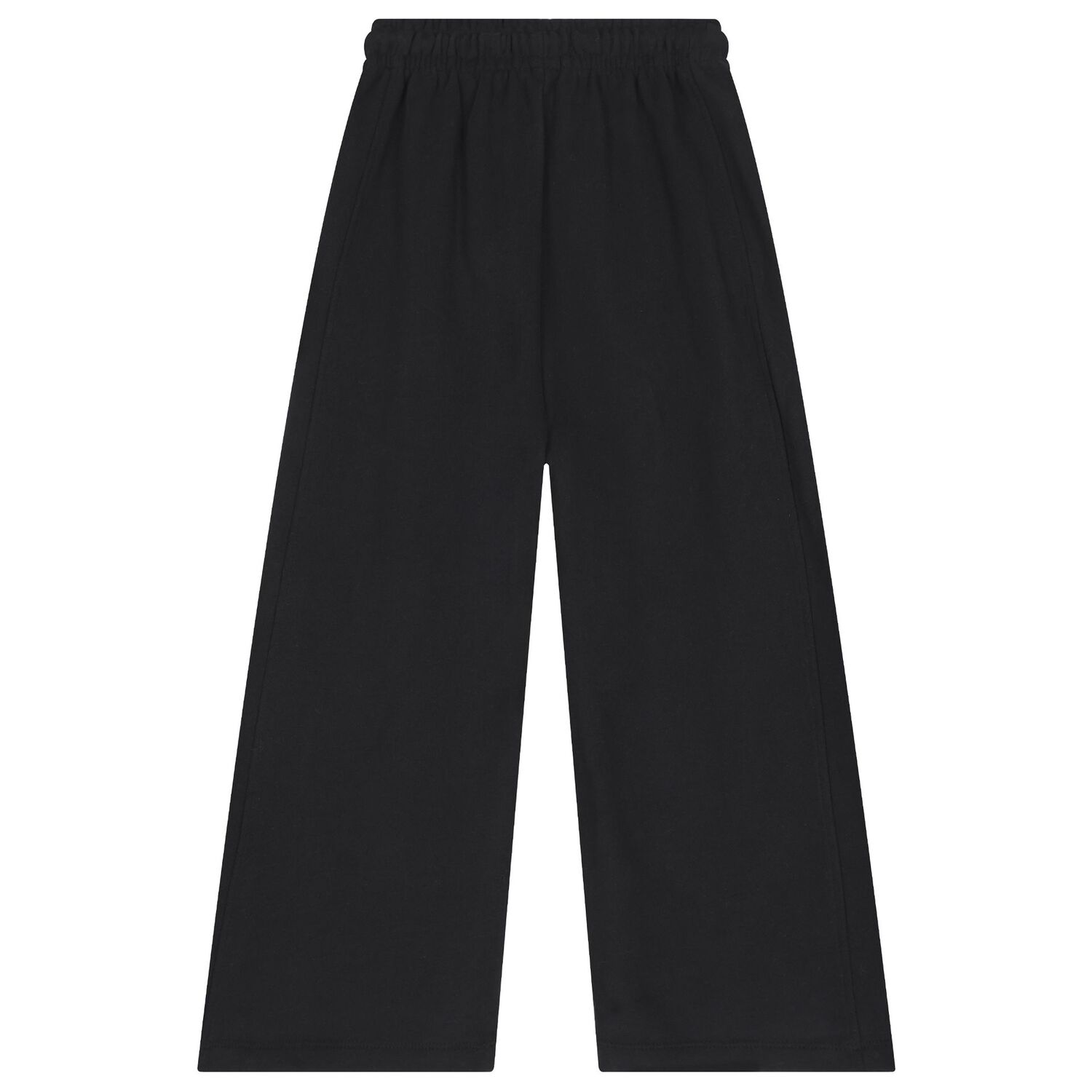 Girls Black Logo Trousers, 1, hi-res