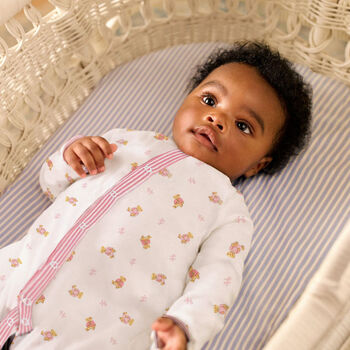 Baby Girls White & Pink Polo Bear Babygrow Gift Set