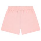 Girls Pink Teddy Bear Logo Shorts, 2, hi-res
