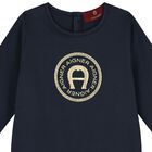 Navy Blue & Gold Logo Babygrow Gift Set, 1, hi-res