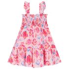 Girls Pink Sea Creature Dress Set, 2, hi-res
