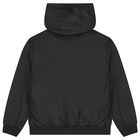Boys Black Logo Padded Jacket, 1, hi-res