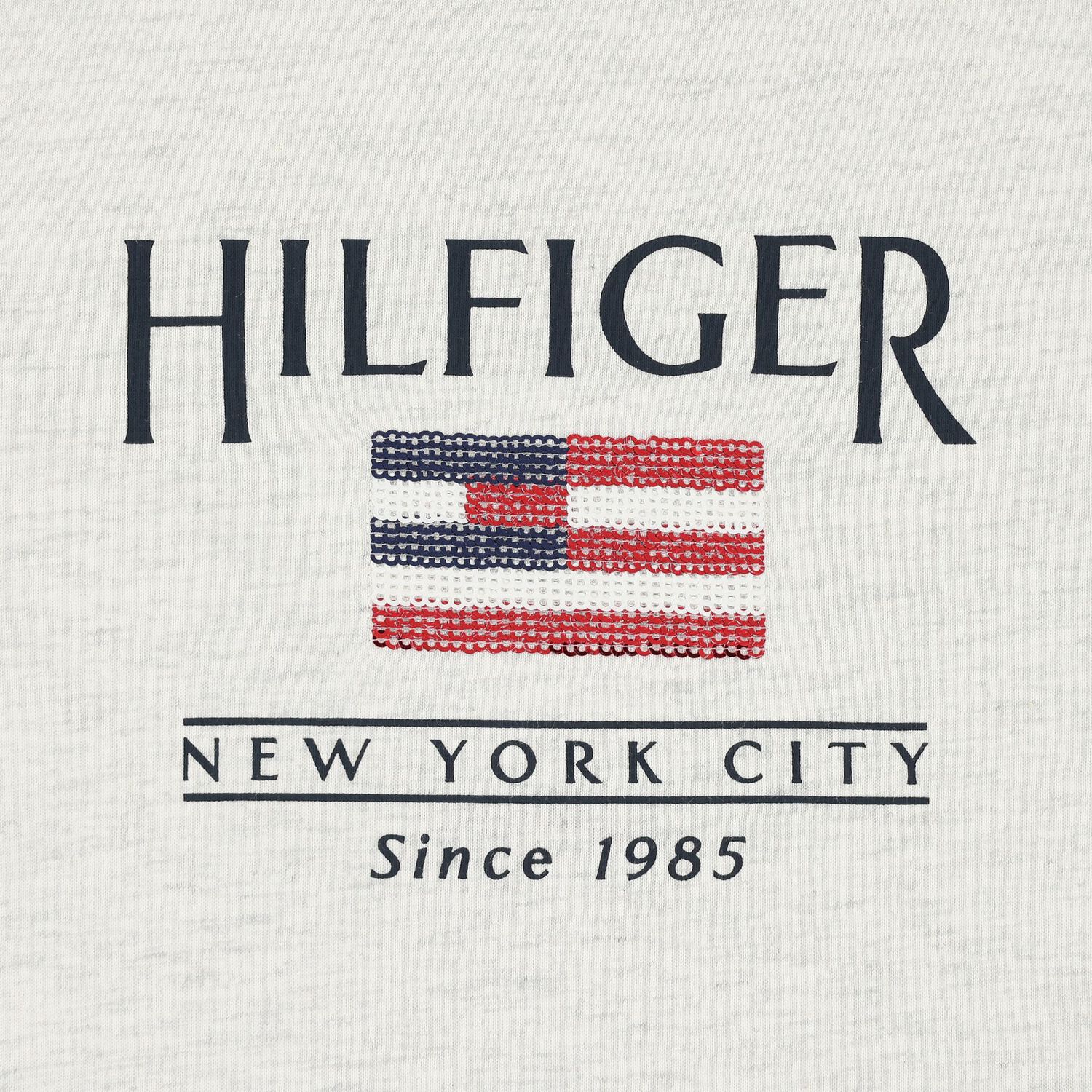 Girls Grey Cotton Sequin Flag Dress, 1, hi-res