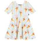 Girls Multi-Coloured Ice Cream Dress, 1, hi-res