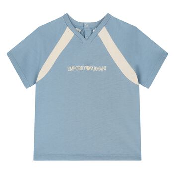 Younger Boys Blue Logo T-Shirt
