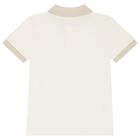 Boys Beige & Ivory Polo Shirt, 2, hi-res