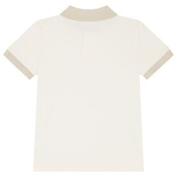 Boys Beige & Ivory Polo Shirt