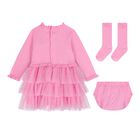 Baby Girls Pink Tulle Dress Set, 1, hi-res