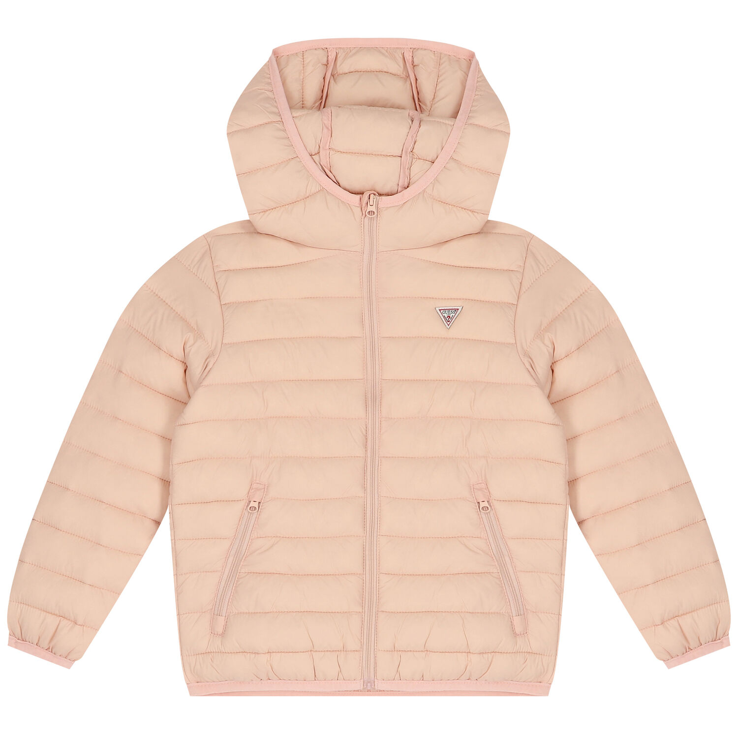 Pink Logo Puffer Jacket, 2, hi-res