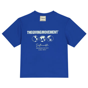 Oversized Blue Logo T-Shirt