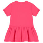 Younger Girls Pink Medusa Logo Dress, 1, hi-res