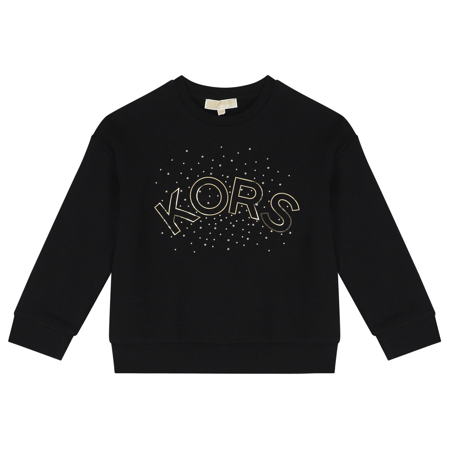 Girls Black Logo Sweatshirt, 1, hi-res image number null