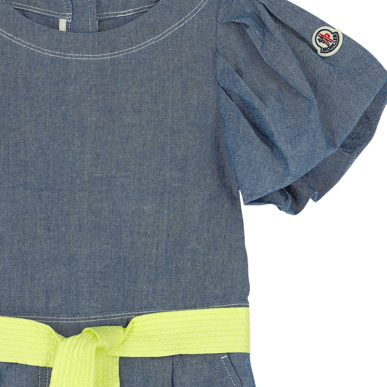 Girls Blue Denim Logo Dress, 1, hi-res