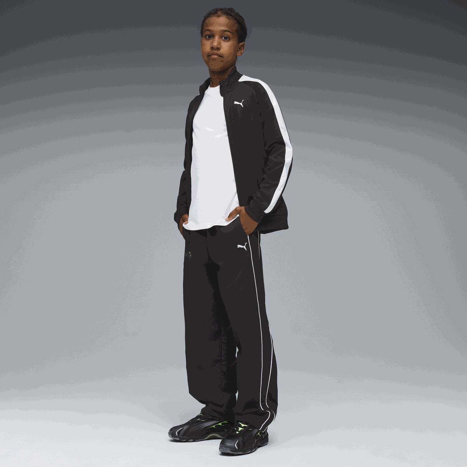 Boys Black Logo Joggers, 1, hi-res