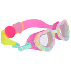 Girls Rainbow Heart Swimming Goggles, 1, hi-res