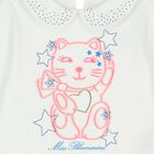 Girls White Printed Long Sleeve Top, 1, hi-res