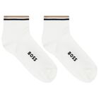 Boys White & Beige Logo Socks ( 2-Pack ), 1, hi-res