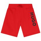 Boys Red Logo Shorts, 3, hi-res