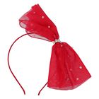 Girls Red Bow Headband, 1, hi-res