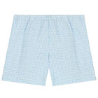 Younger Boys Blue & White Shorts Set, 1, hi-res