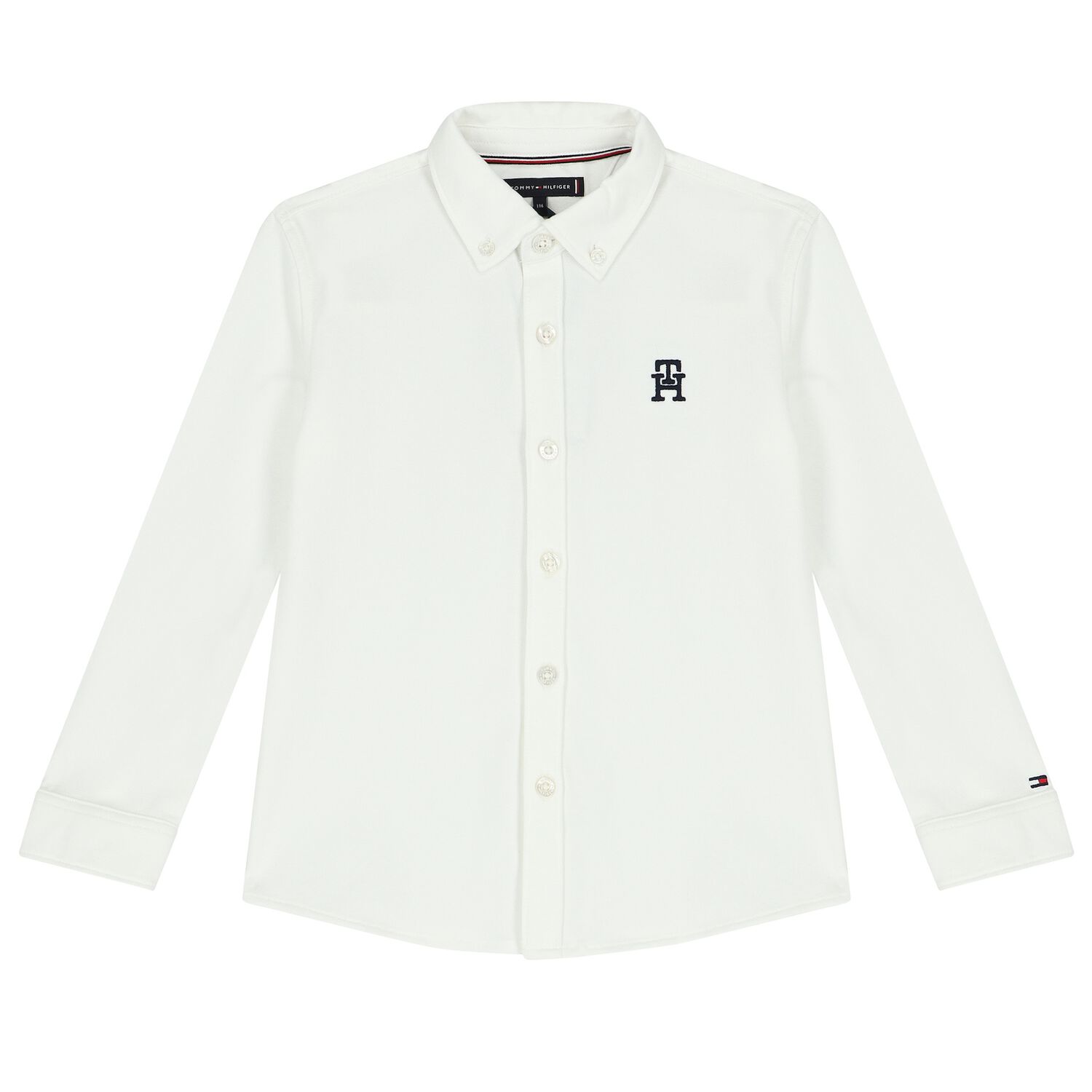 Boys White Logo Shirt, 1, hi-res image number null