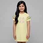 Girls Yellow Shell Logo Dress, 1, hi-res
