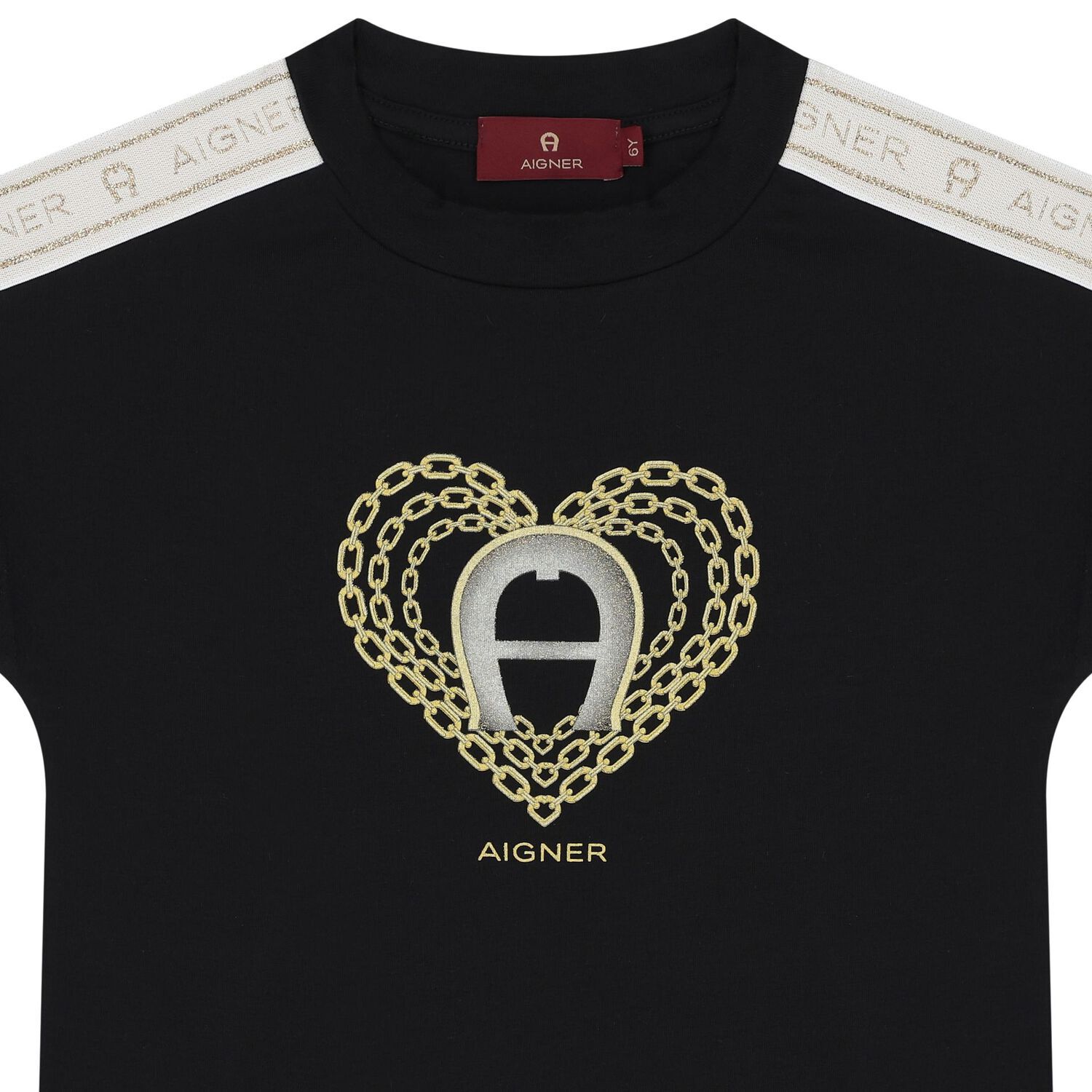 Girls Black Logo Heart Dress, 2, hi-res image number null