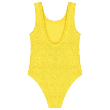 Girls Yellow Crinkle Swimsuit