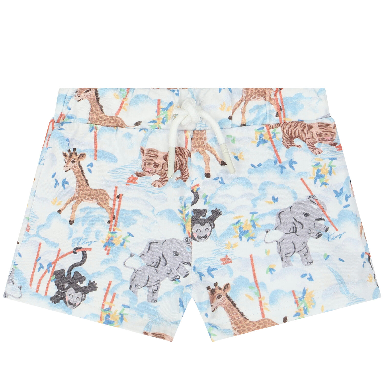 Baby Boys White Logo Shorts Set, 1, hi-res