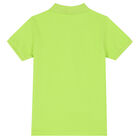 Boys Green Logo Polo Shirt, 1, hi-res