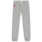 Girls Grey Logo Joggers , 1, hi-res