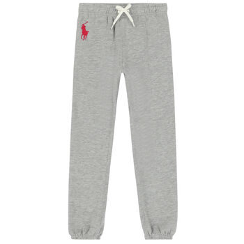 Girls Grey Logo Joggers 