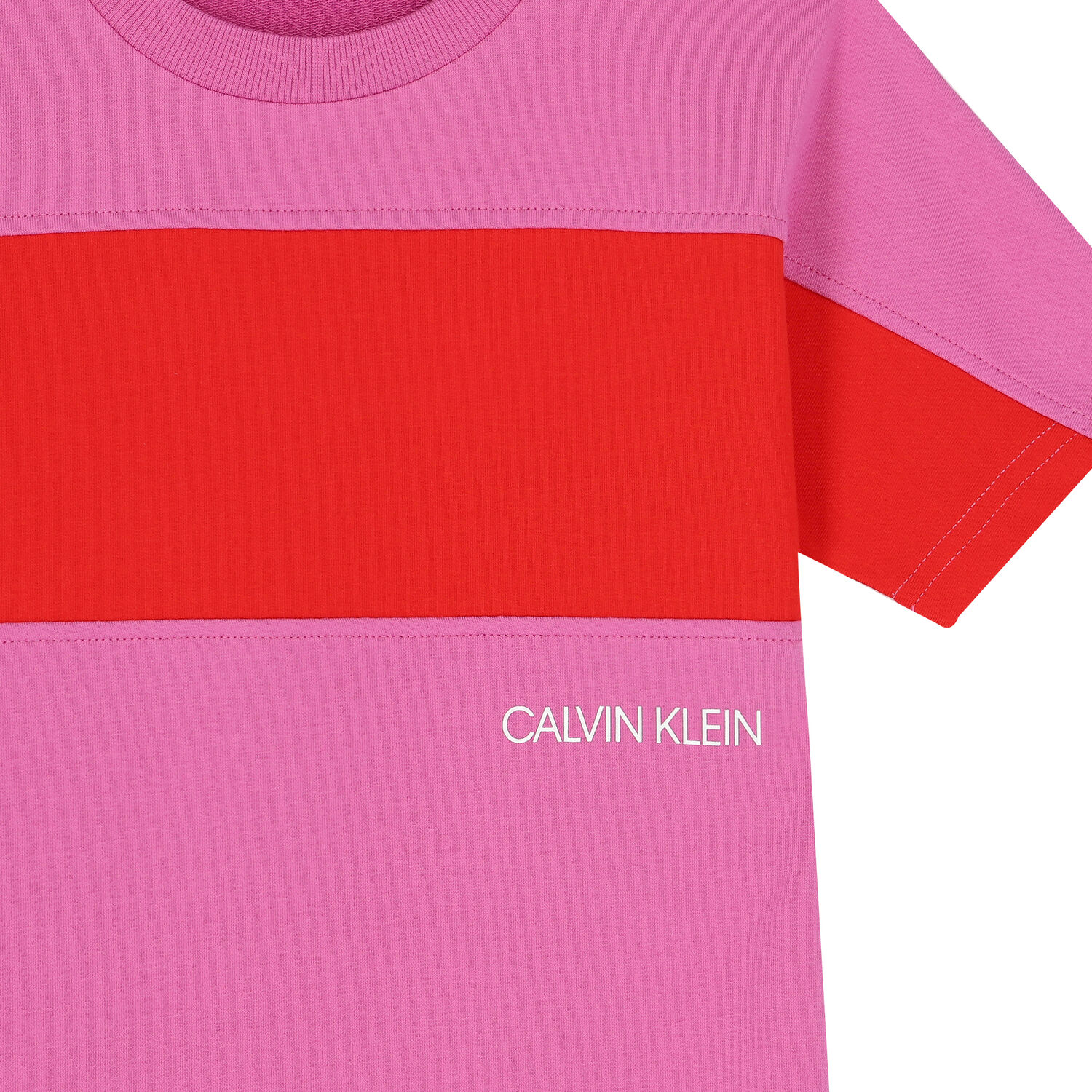 Girls Pink & Red Logo Dress, 1, hi-res