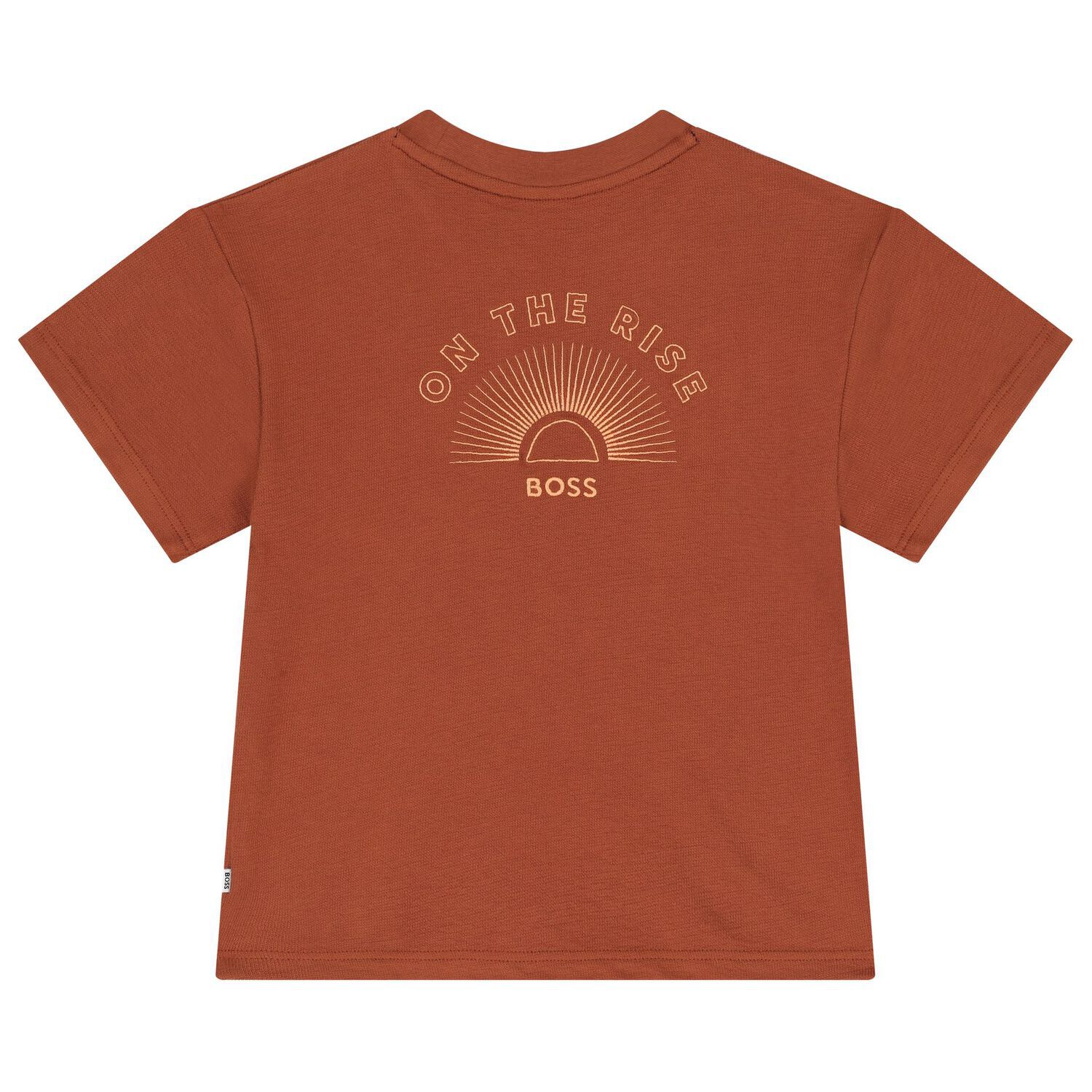 Boys Rust Orange Logo T-Shirt, 1, hi-res