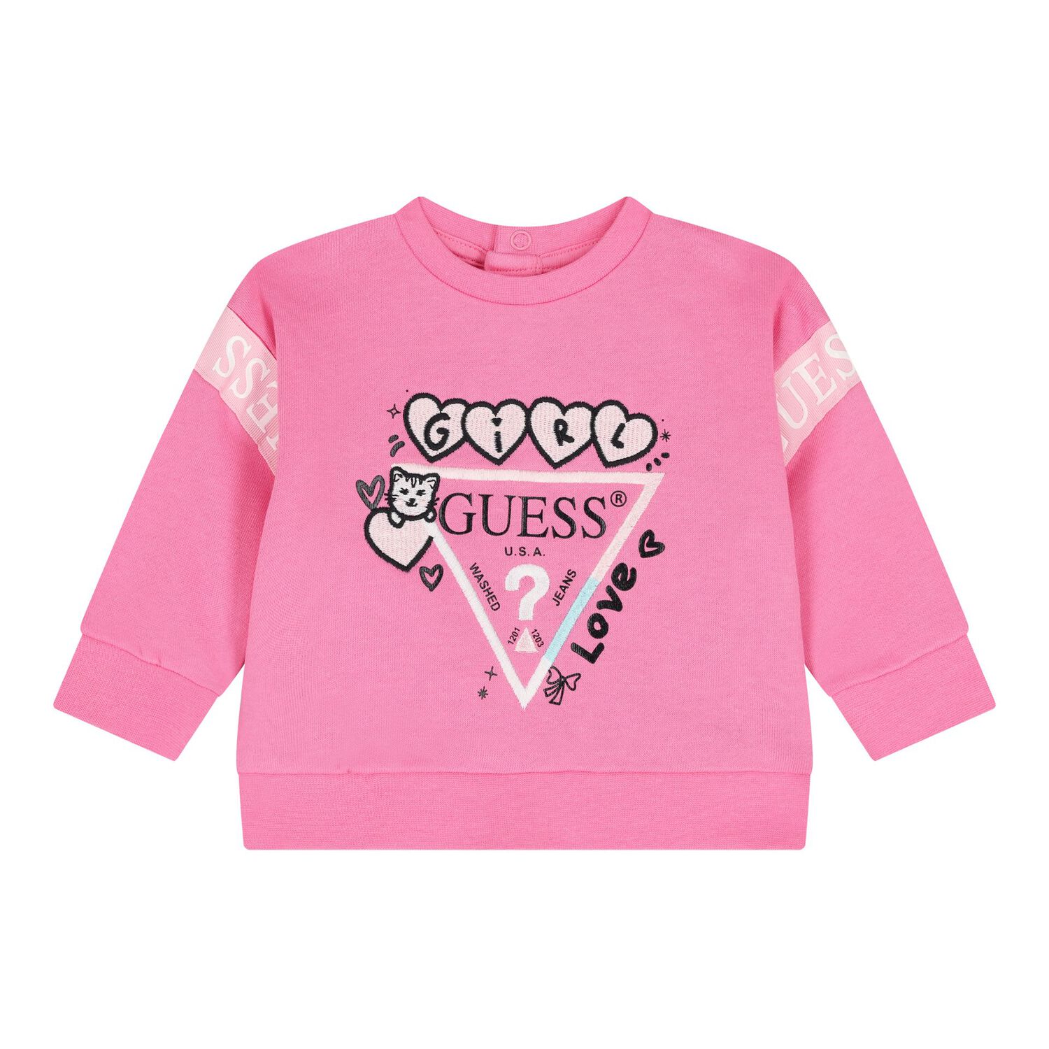 Baby Girls Pink Logo Tracksuit, 1, hi-res