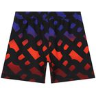 Boys Black Logo Swim Shorts, 1, hi-res