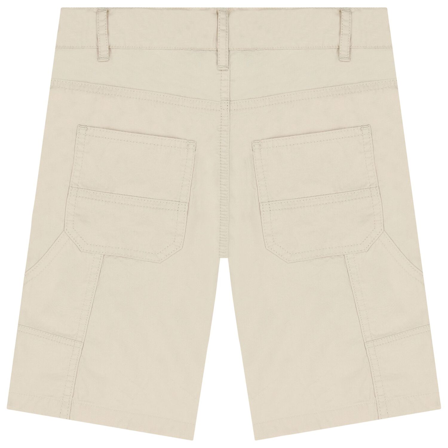 Boys Beige Logo Shorts, 1, hi-res