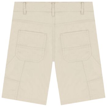 Boys Beige Logo Shorts