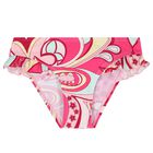 Girls Pink Abstract Print Bikini, 1, hi-res