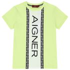 Boys Green Logo T-Shirt, 1, hi-res