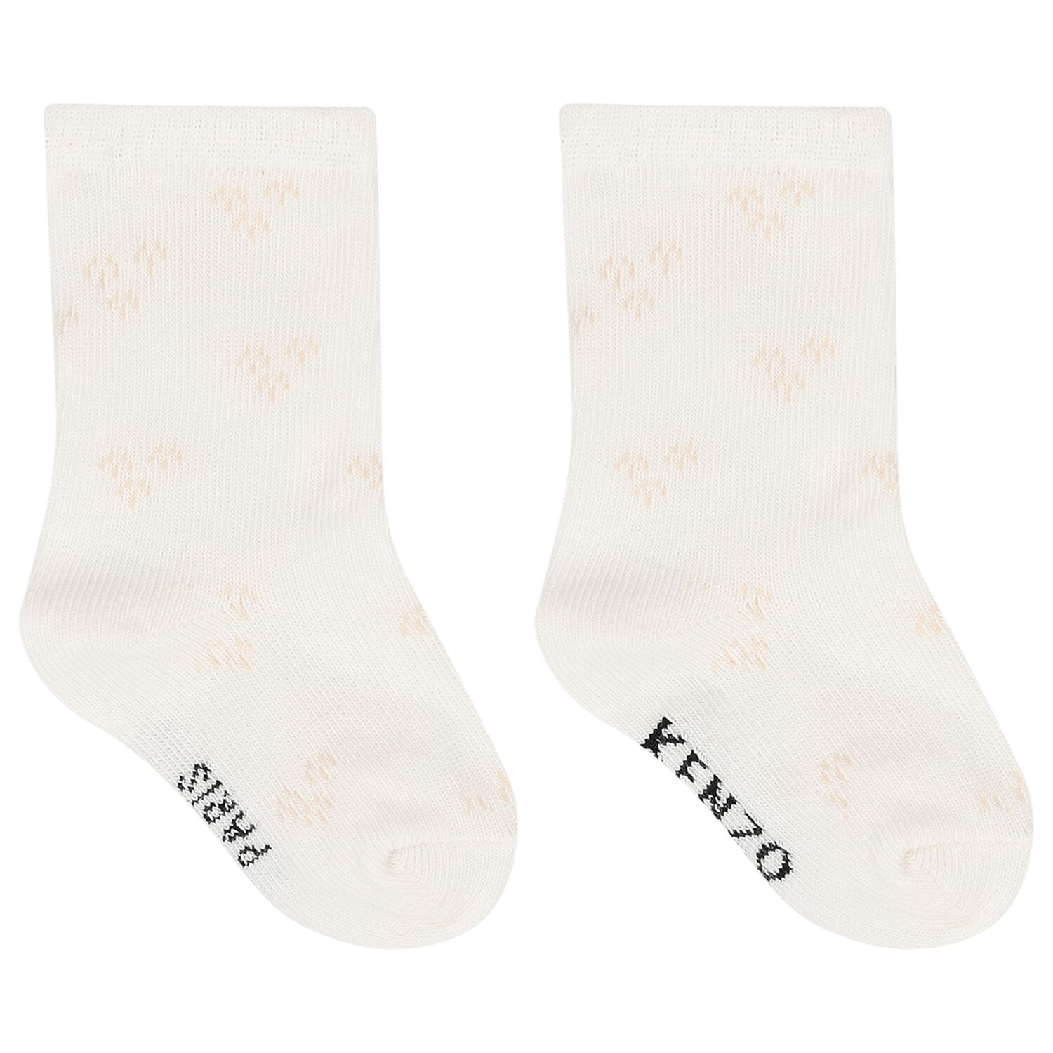 White & Ivory Tiger Logo Socks ( 2 Pack ), 2, hi-res
