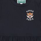 Younger Girls Navy Blue Tiger Logo Dress, 1, hi-res